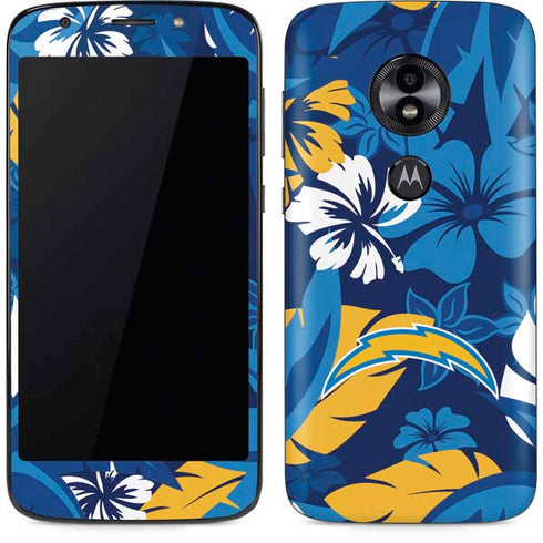 NFL Los Angeles Chargers Tropical Print Moto E5 Play Skin